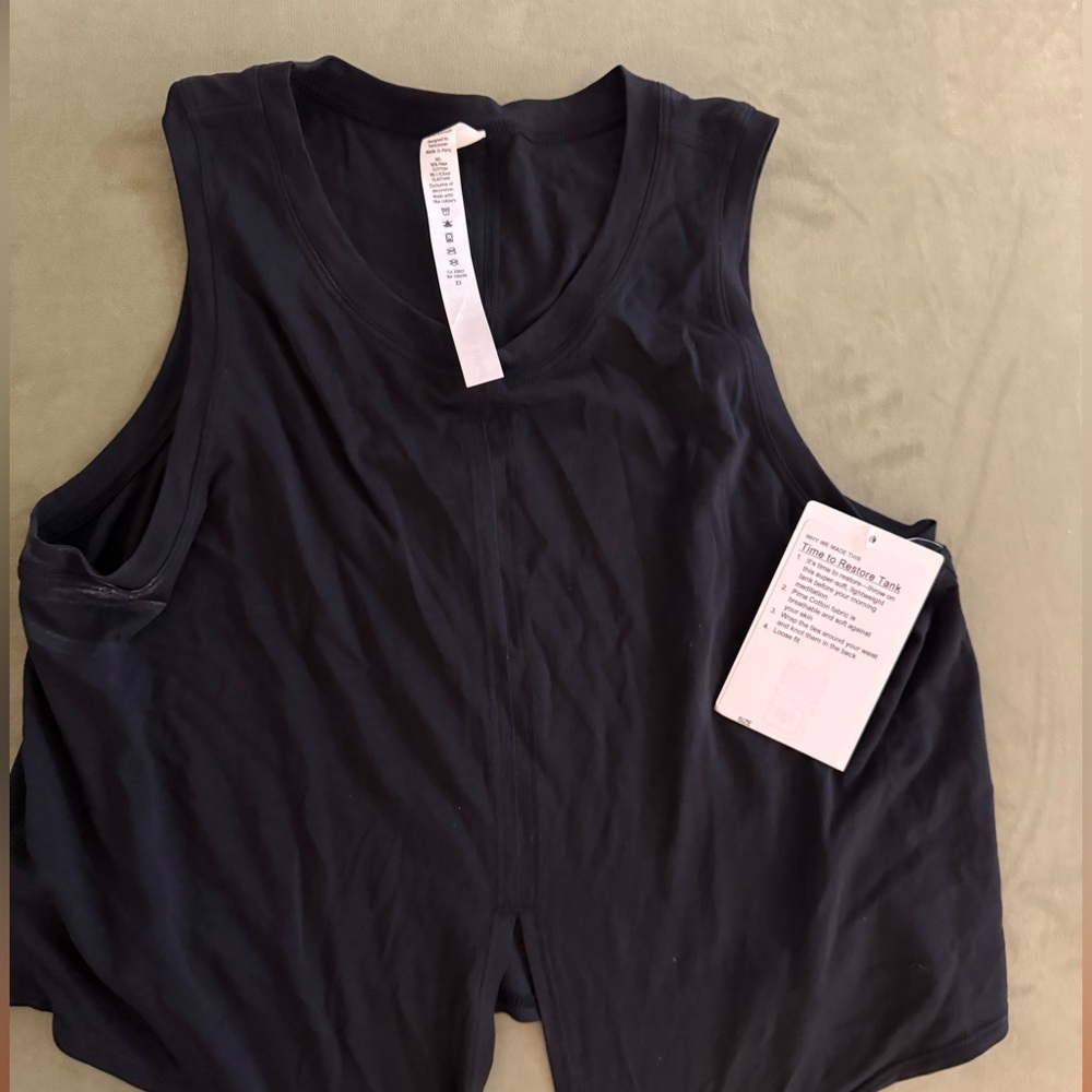 Lulu Lemon time to restore tank